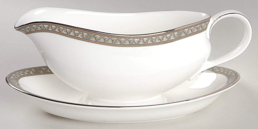 Laurel Gravy Boat & Underplate by Waterford China-1