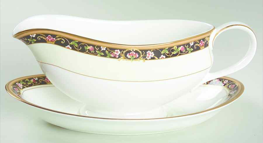 Rossmore Gravy Boat & Underplate by Waterford China-1