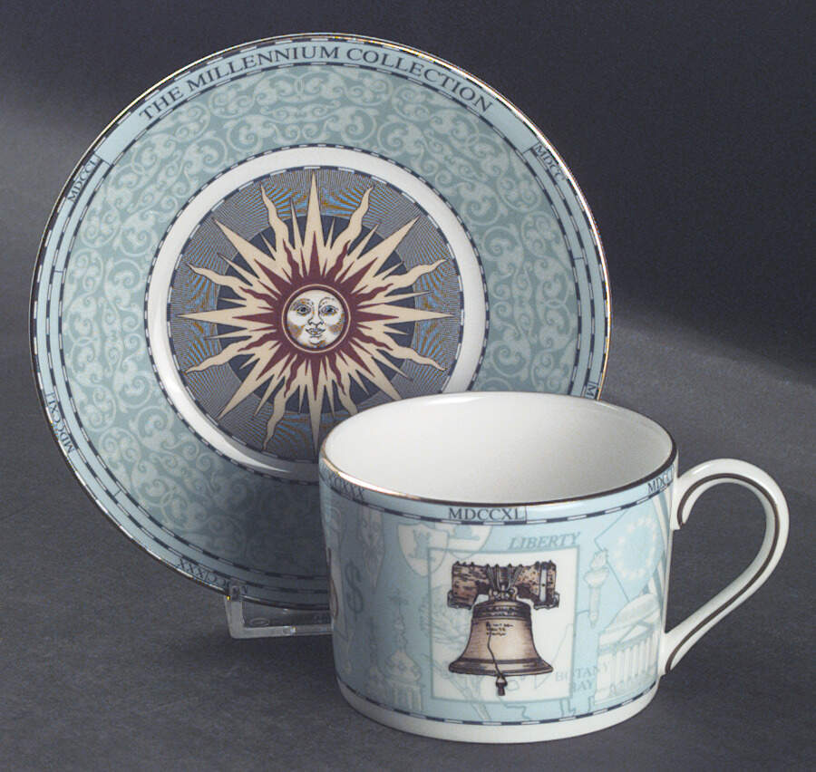 Millennium Flat Cup & Saucer Set by Wedgwood-1