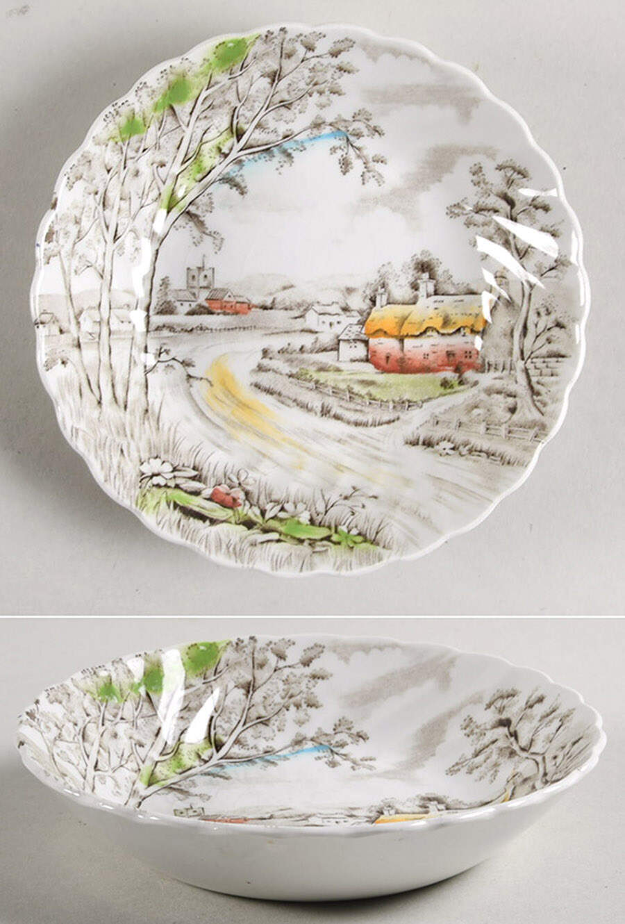 Country Lane Fruit/Dessert (Sauce) Bowl by Wood & Sons-1