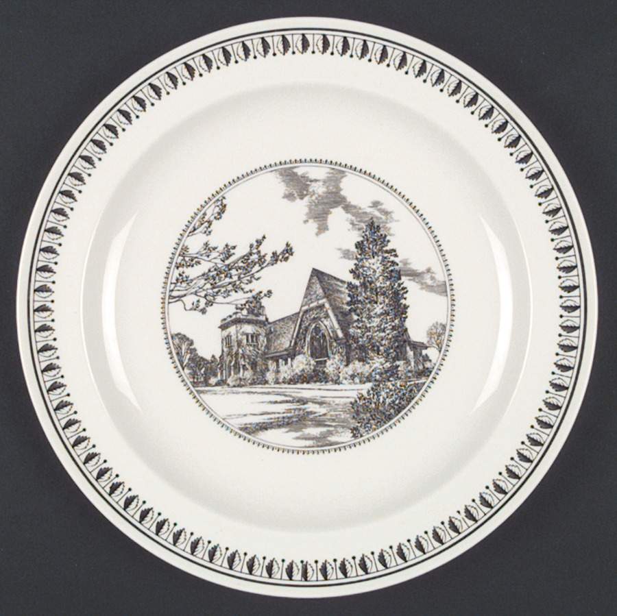 Westminster School Brown Dinner Plate by Wedgwood-1