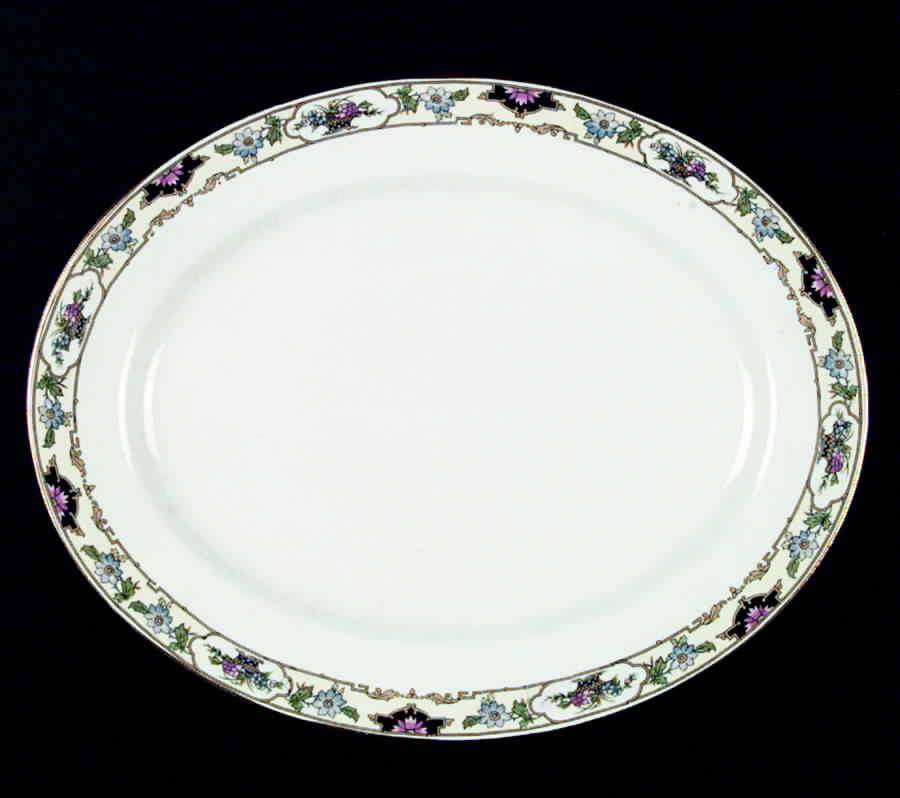 Dorothy Multicolor 14" Oval Serving Platter by Wedgwood-1