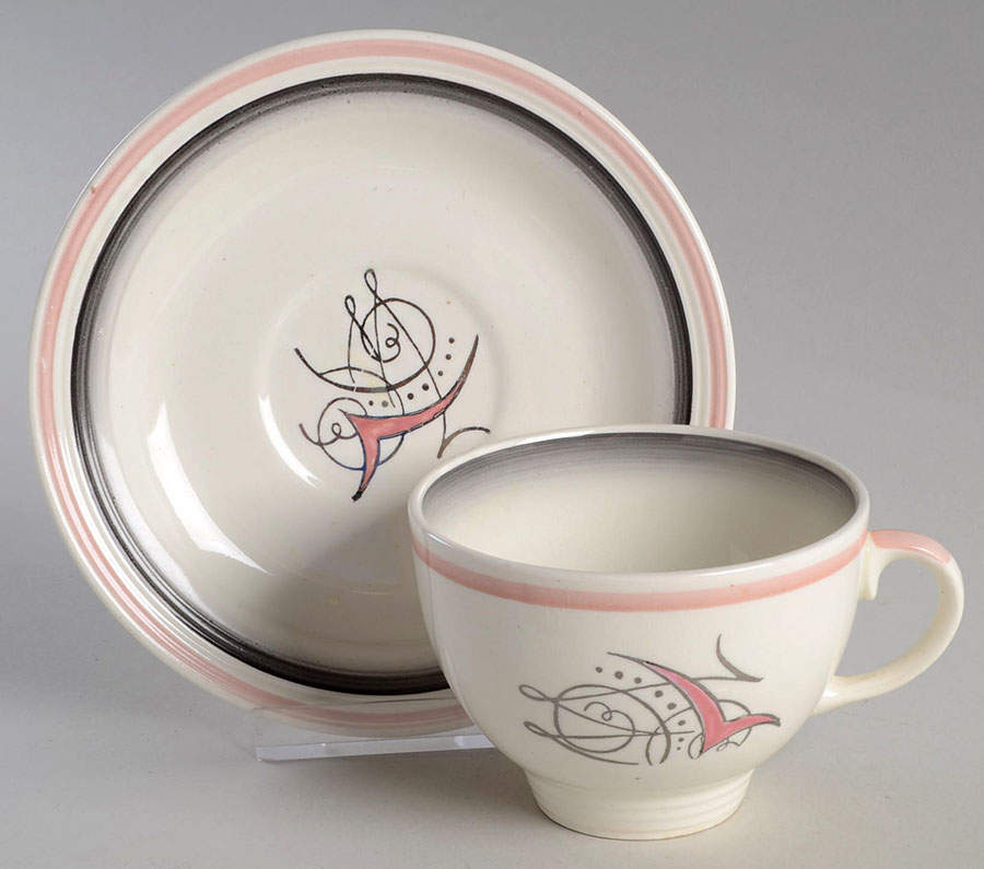 WOO21 Footed Cup & Saucer Set by Wood & Sons-1