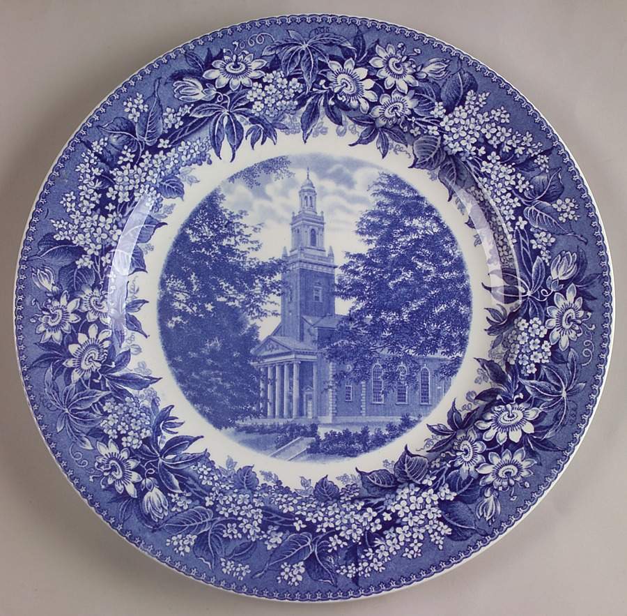 Denison University Blue Dinner Plate by Wedgwood-1