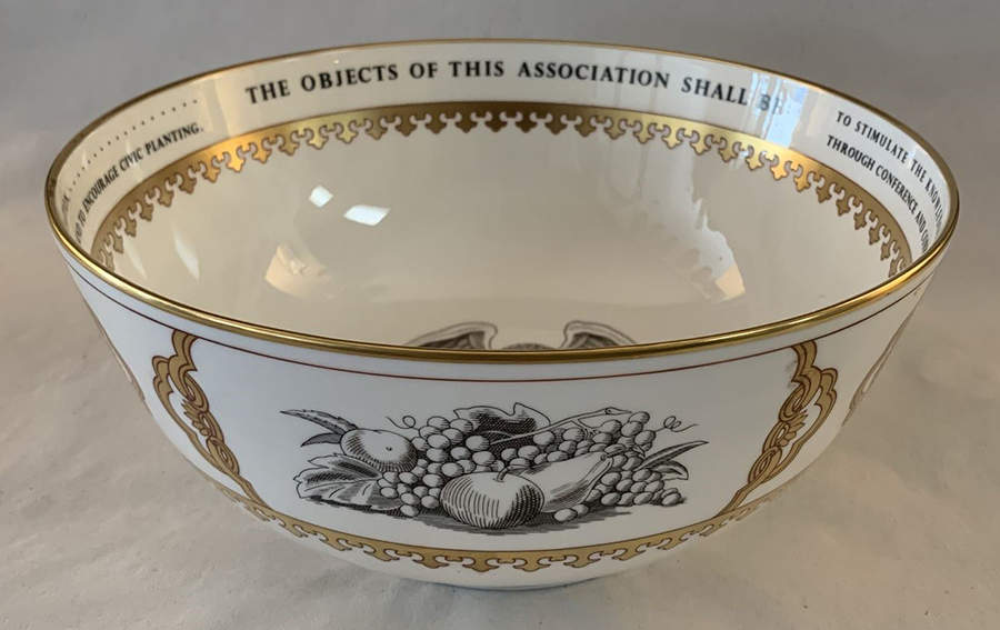 The Garden Club of America 9" 50th Anniversary Salad Bowl by Wedgwood-1