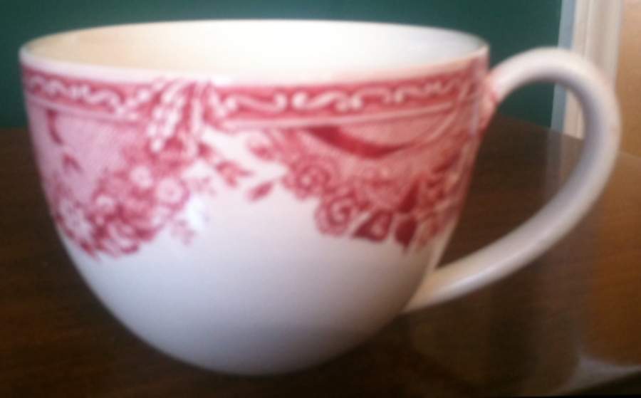 Salem College Pink Flat Cup by Wedgwood-1
