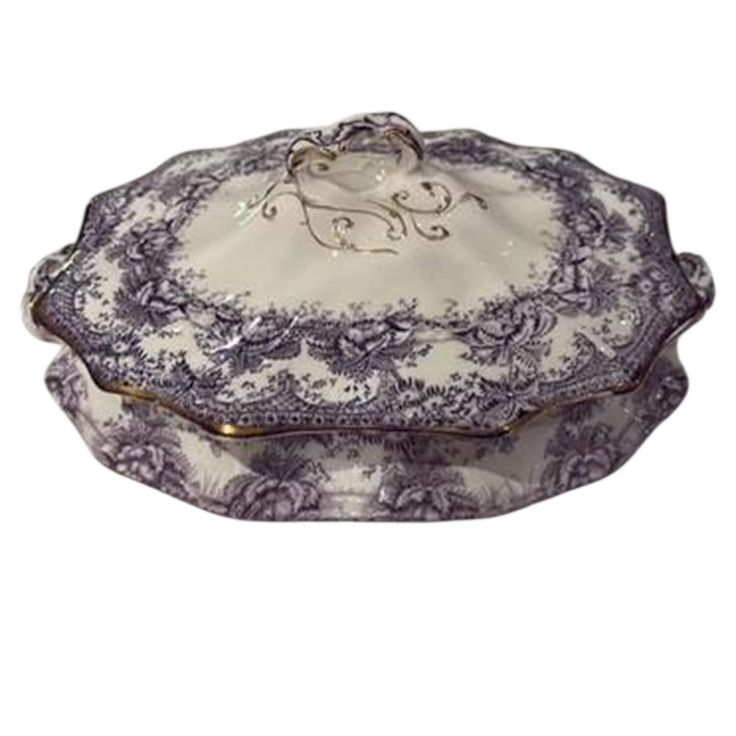 Fern Mulberry Round Covered Vegetable by Wedgwood-1