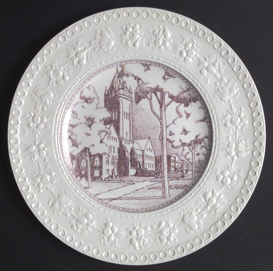 Ohio Wesleyan University Mulberry Dinner Plate by Wedgwood-1