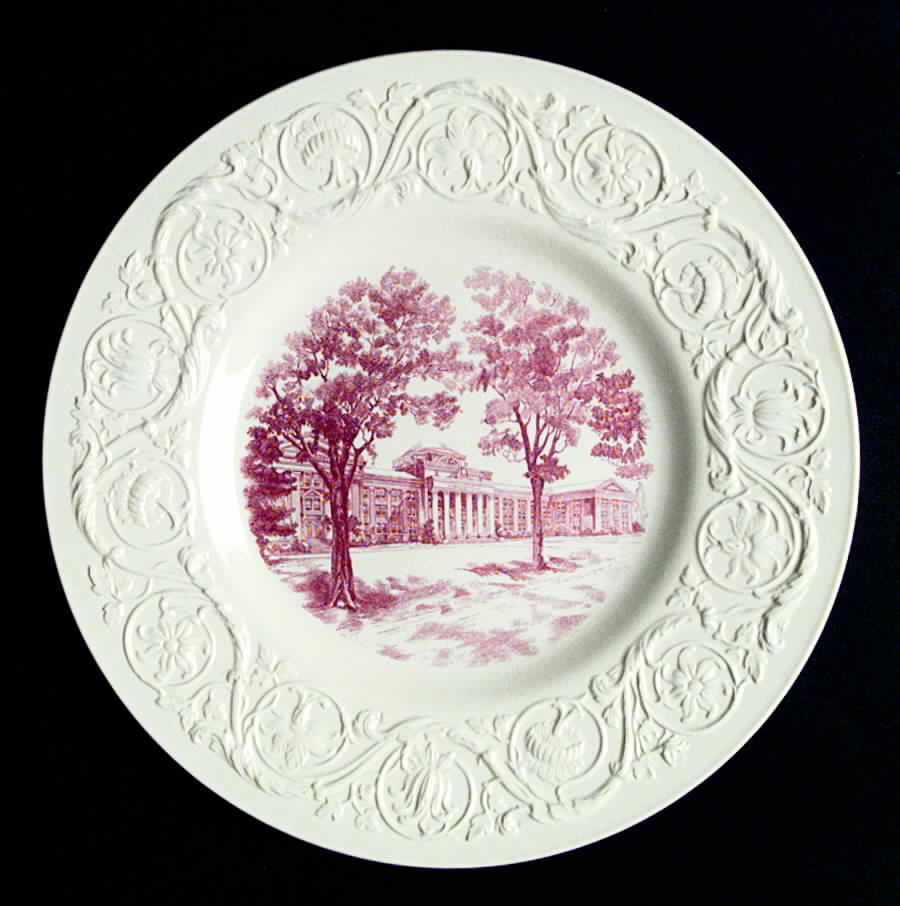 Davidson College Pink Dinner Plate by Wedgwood-1