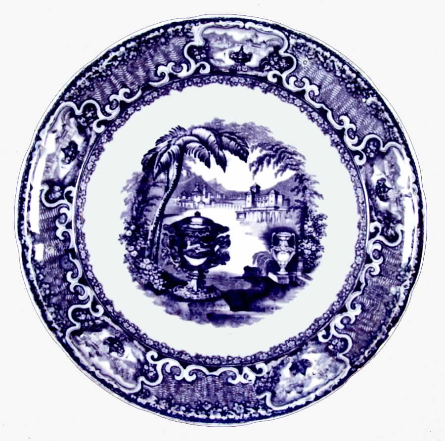 Washington Vase Black Dinner Plate by Wedgwood-1