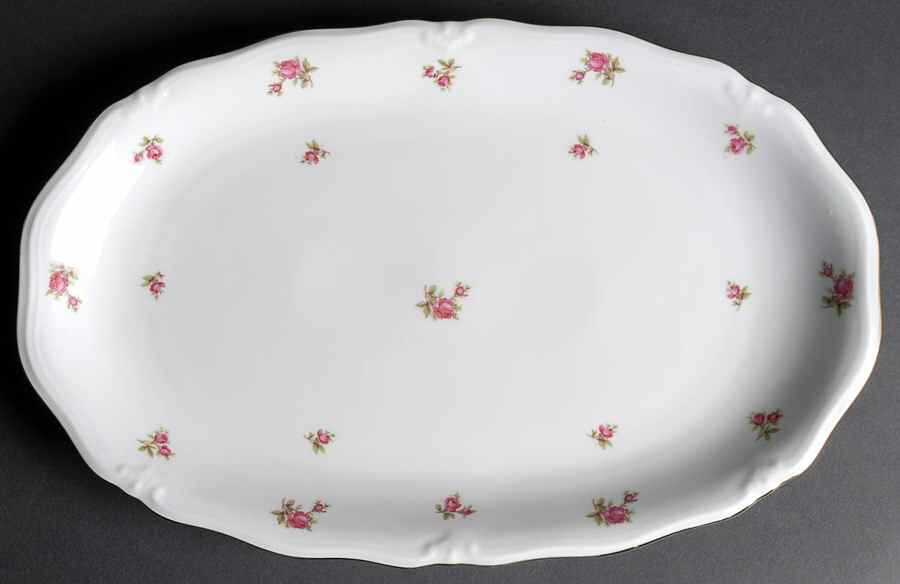 Rosette 15" Oval Serving Platter by Winterling - Bavaria-1