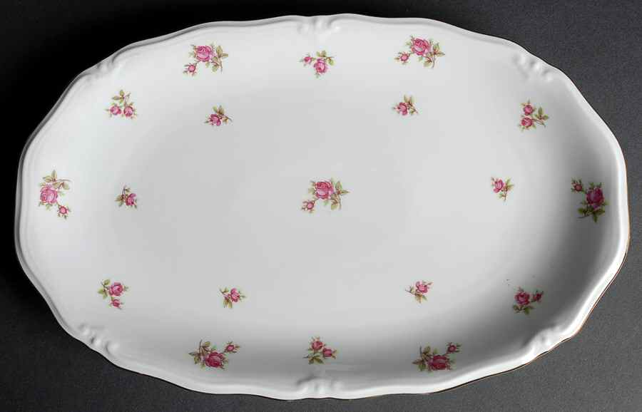 Rosette 12" Oval Serving Platter by Winterling - Bavaria-1