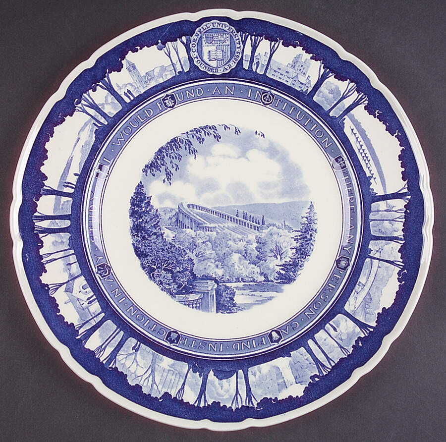 Cornell University Blue (Scallop) Dinner Plate by Wedgwood-1