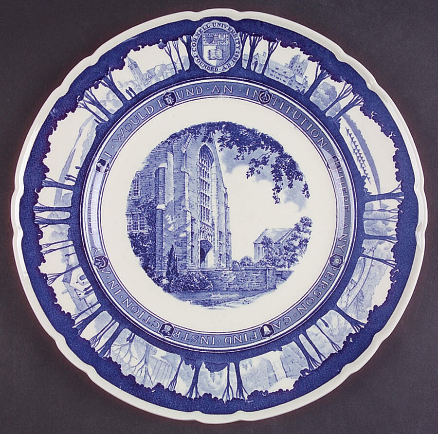 Cornell University Blue (Scallop) Dinner Plate by Wedgwood-1