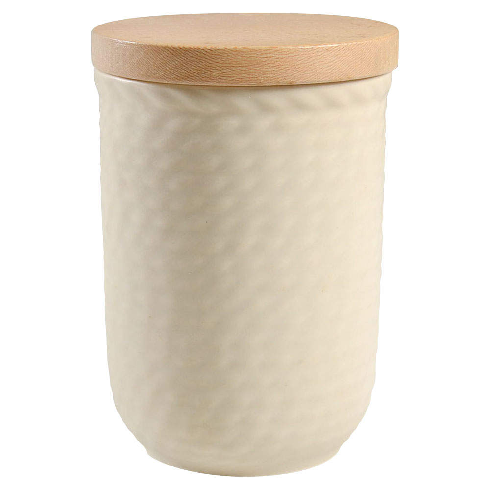 Stone Harbor Sand Small Canister & Lid by Wedgwood-1