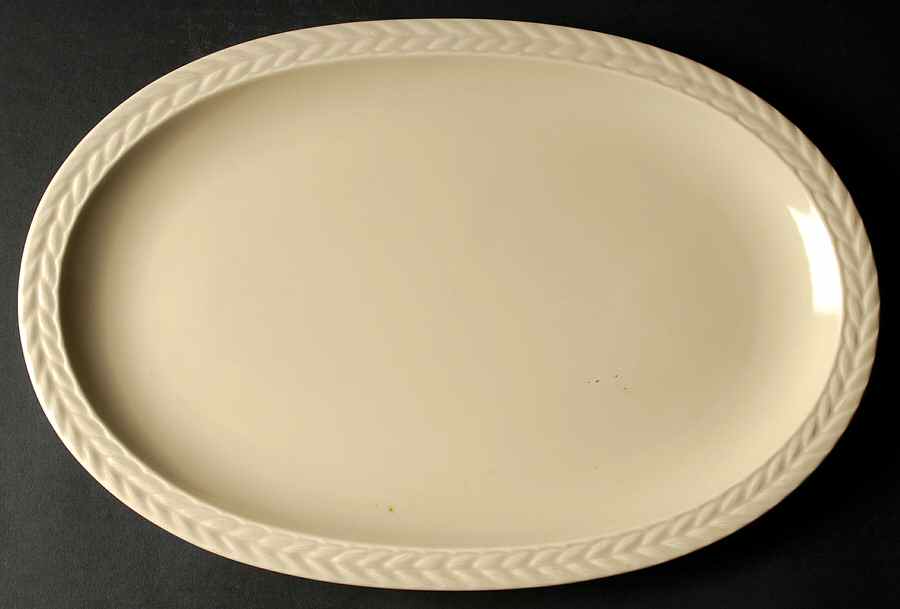Stone Harbor Sand 15" Oval Serving Platter by Wedgwood-1
