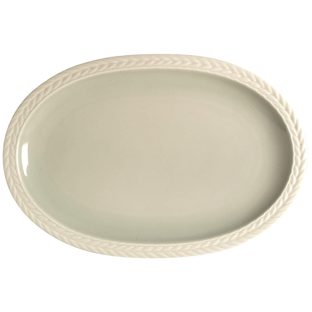 Stone Harbor Seagrass (Green) 15" Oval Serving Platter by Wedgwood-1