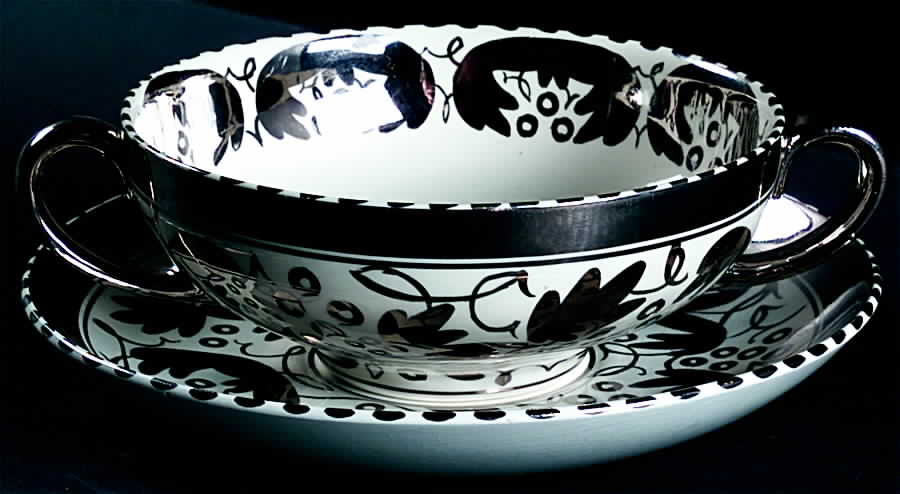 C5229 Flat Cream Soup Bowl & Saucer Set by Wedgwood-1