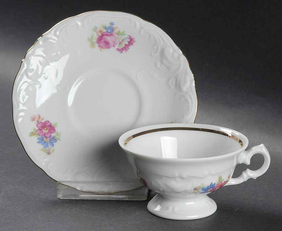WAV11 Footed Demitasse Cup & Saucer Set by Wawel-1