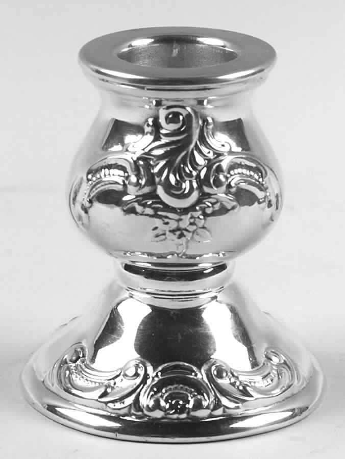 Baroque (Silverplate, Hollowware, Older) 2" Console Candleholder by Wallace Silver-1