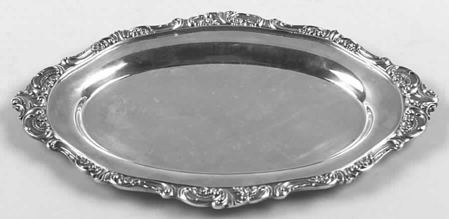 Baroque (Silverplate, Hollowware, Older) Silverplate Tray (for Creamer and Sugar Set) by Wallace Silver-1