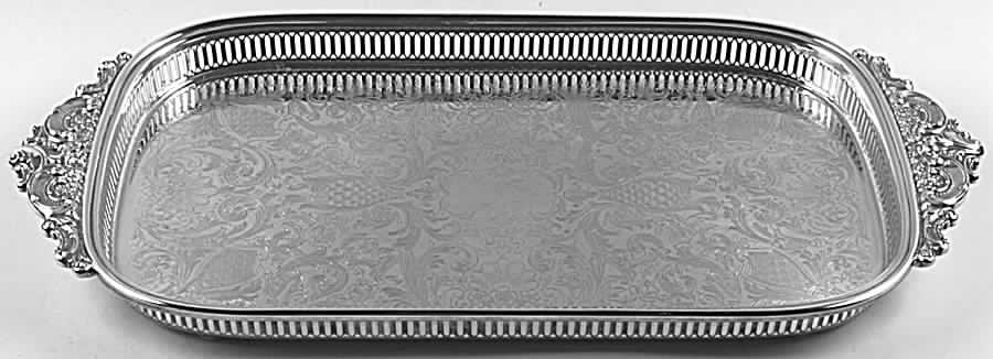 Baroque (Silverplate, Hollowware, Older) 24" Gallery Tray by Wallace Silver-1