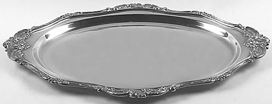 Baroque (Silverplate, Hollowware, Older) Large Plated Meat Platter No Well by Wallace Silver-1