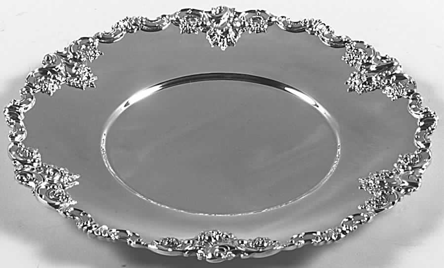 Baroque (Silverplate, Hollowware, Older) 10" Sandwich Plate by Wallace Silver-1