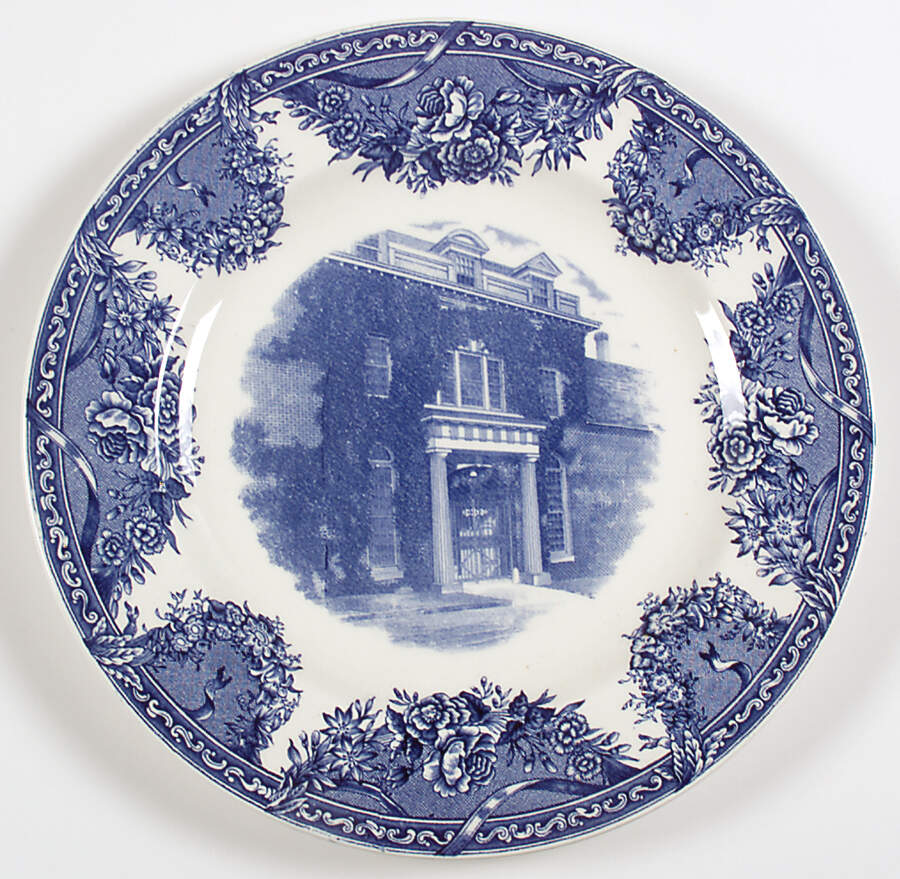 Salem College Blue Dinner Plate by Wedgwood-1