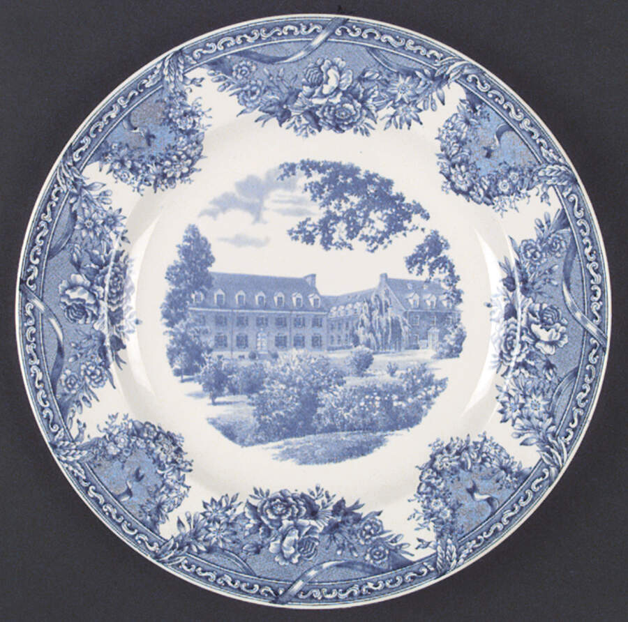 Salem College Blue Dinner Plate by Wedgwood-1