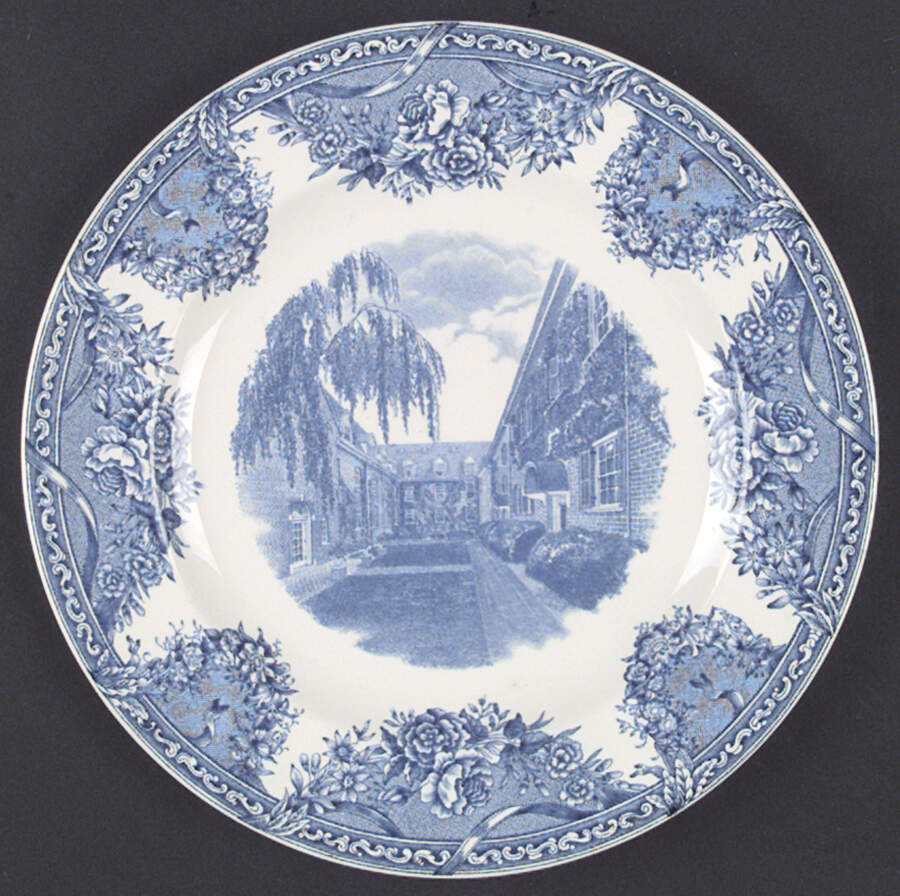 Salem College Blue Dinner Plate by Wedgwood-1