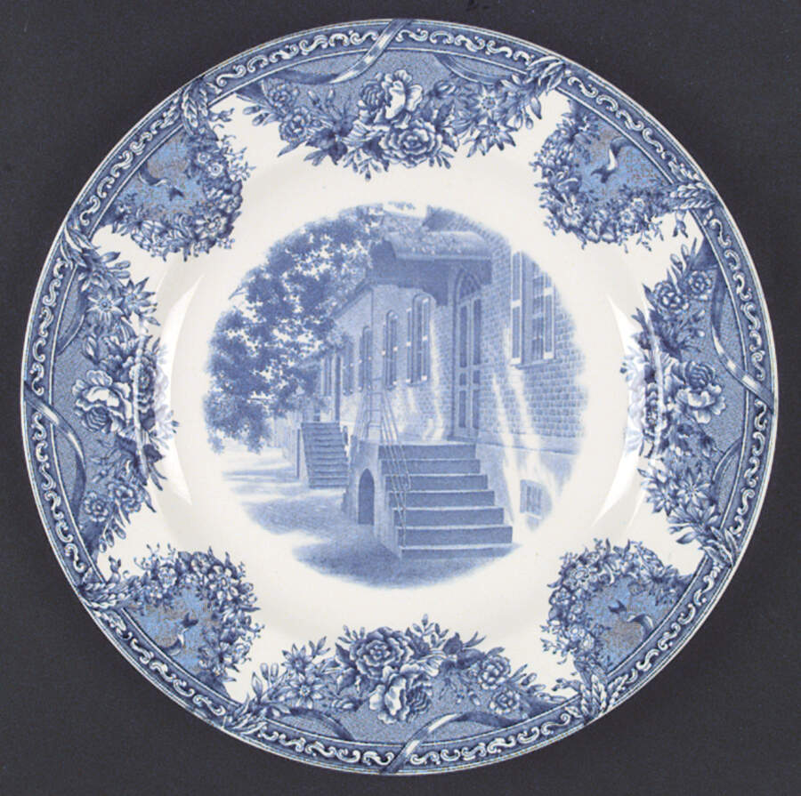 Salem College Blue Dinner Plate by Wedgwood-1