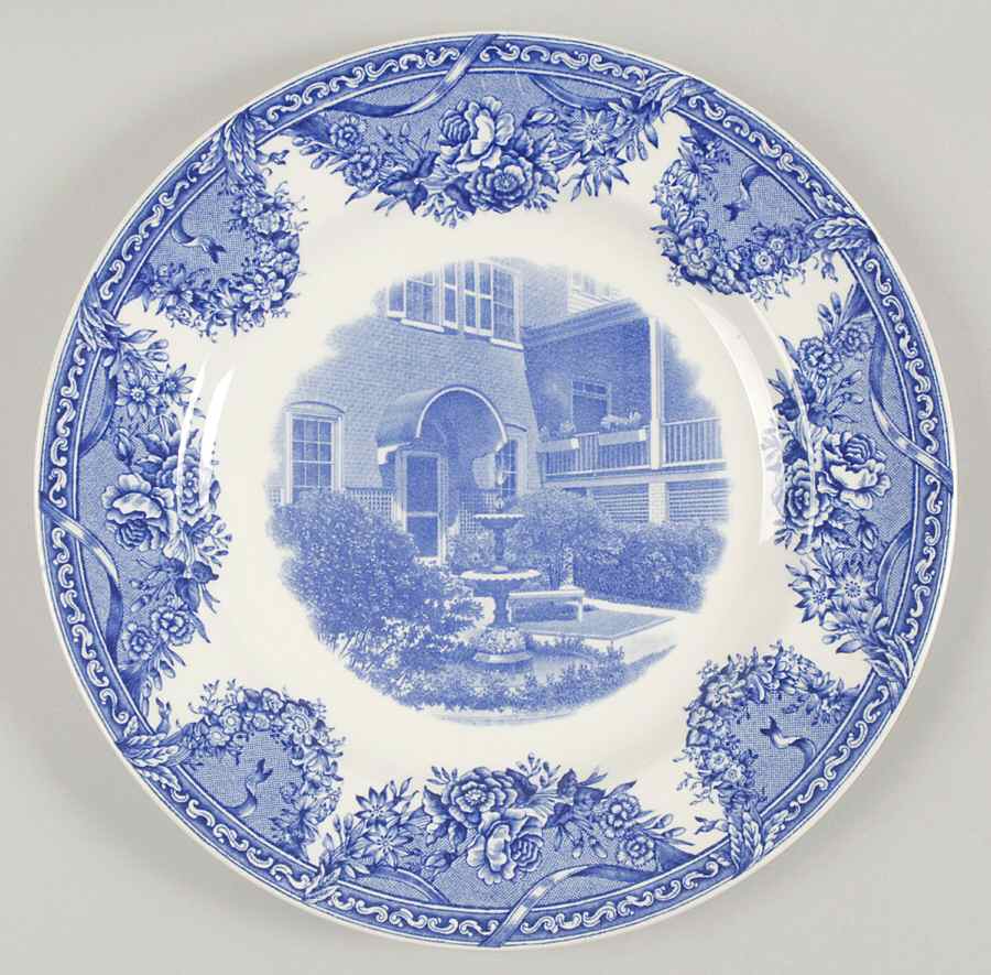 Salem College Blue Dinner Plate by Wedgwood-1