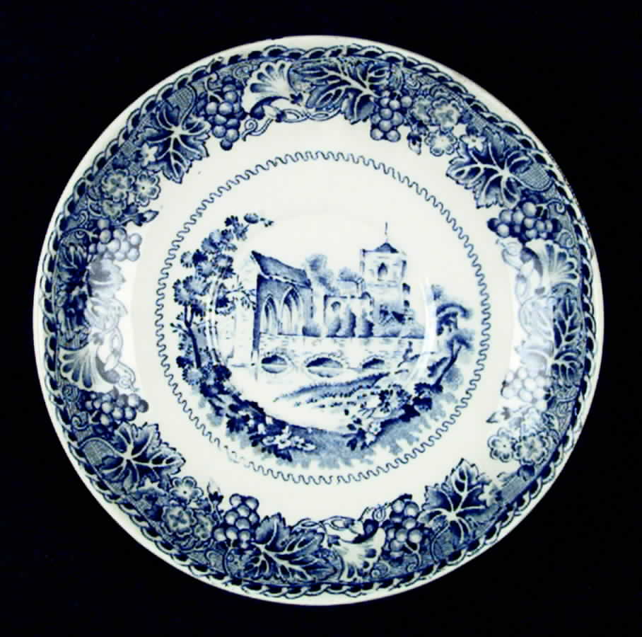 Abbeys Blue Dinner Plate by Wood & Sons-1