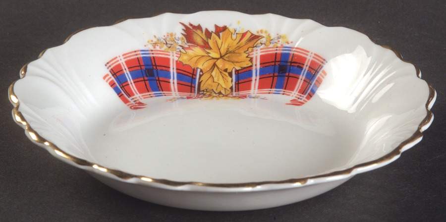 Royal Canadian Tartan Round Sweet Meat Dish by Windsor (England)-1