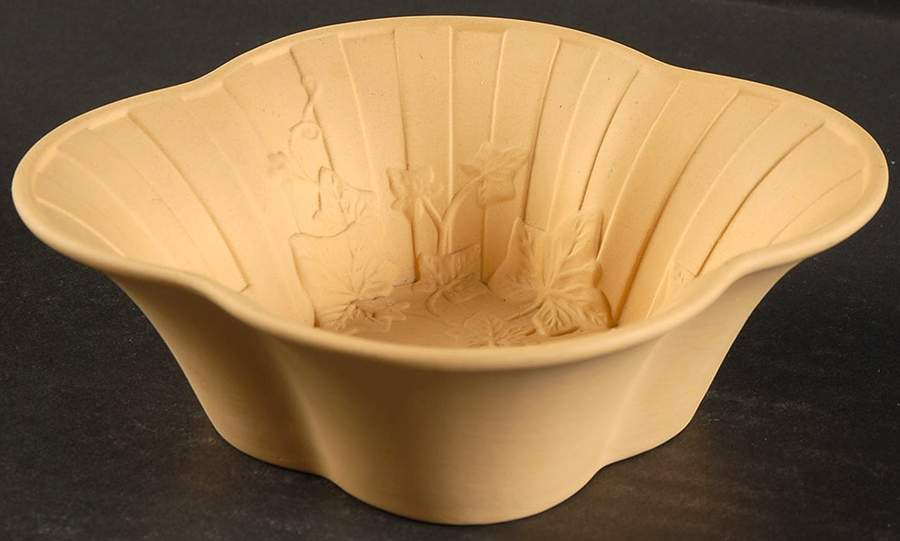 Doric Ivy Cane Jasperware Medium Candy Dish by Wedgwood-1