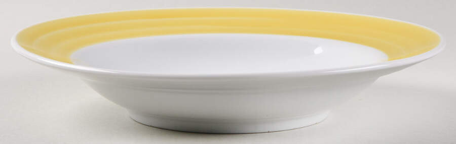 Brasserie Yellow (Band and Verge) Large Rim Soup Bowl by Williams-Sonoma-1