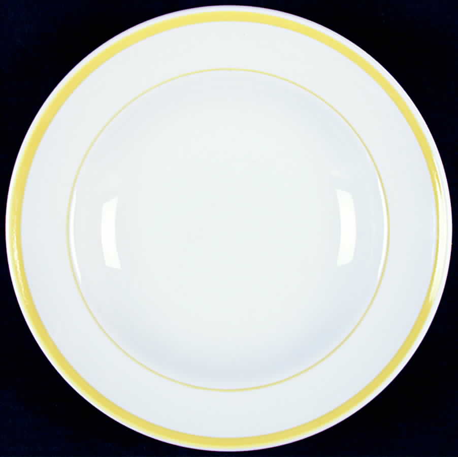 Brasserie Yellow (Band and Verge) Large Rim Soup Bowl by Williams-Sonoma-1