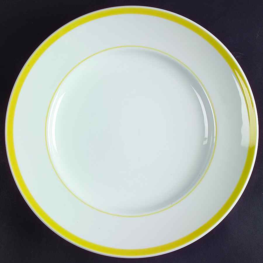 Brasserie Yellow (Band and Verge) Dinner Plate by Williams-Sonoma-1