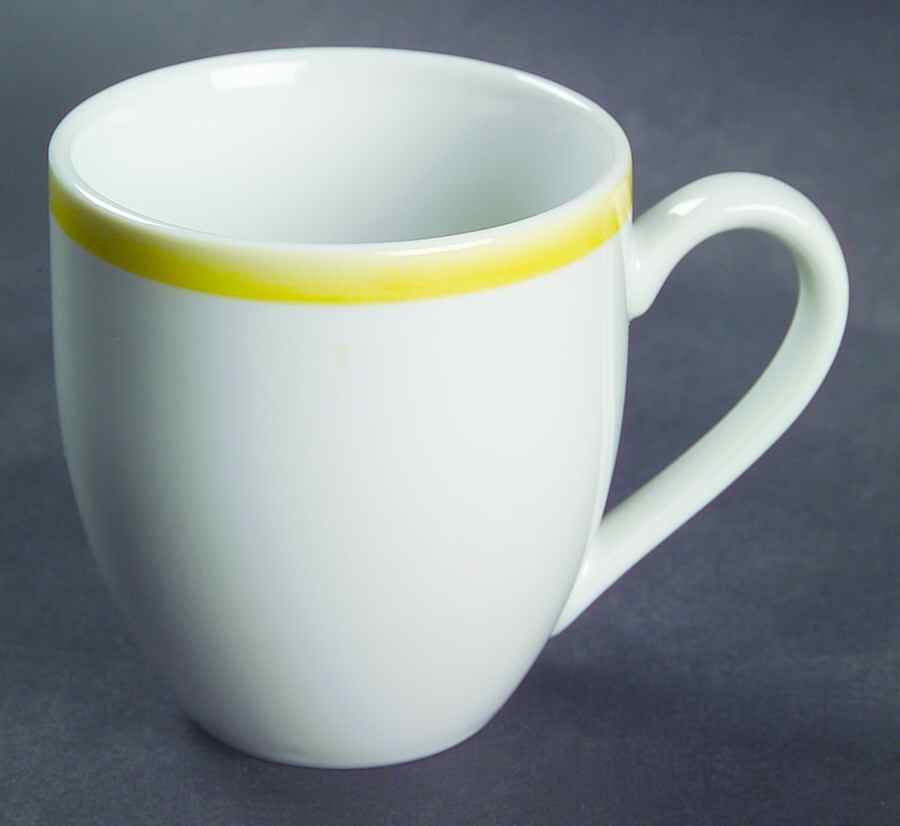 Brasserie Yellow (Band and Verge) Flat Demitasse Cup by Williams-Sonoma-1