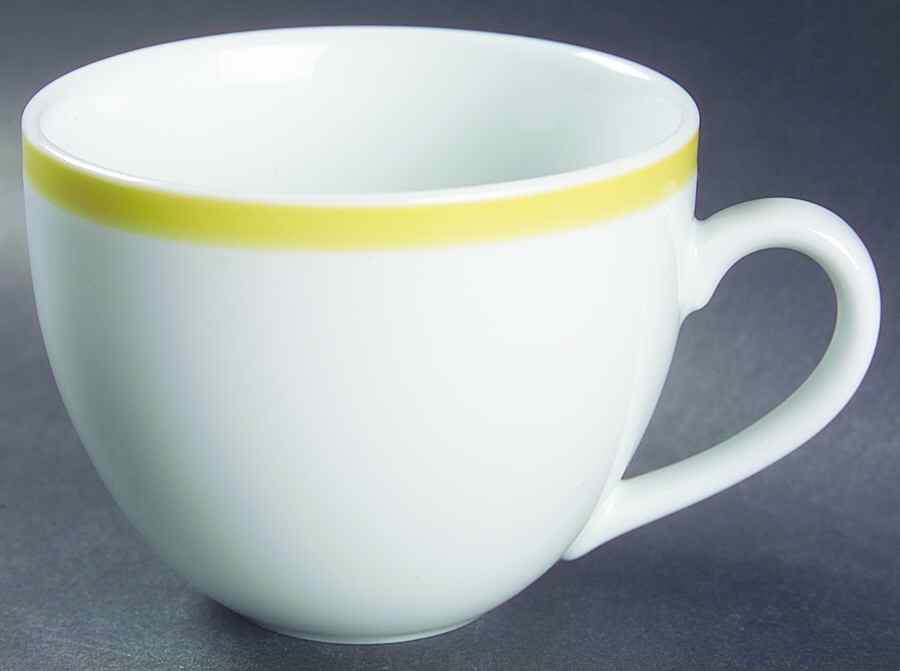 Brasserie Yellow (Band and Verge) Flat Cup by Williams-Sonoma-1