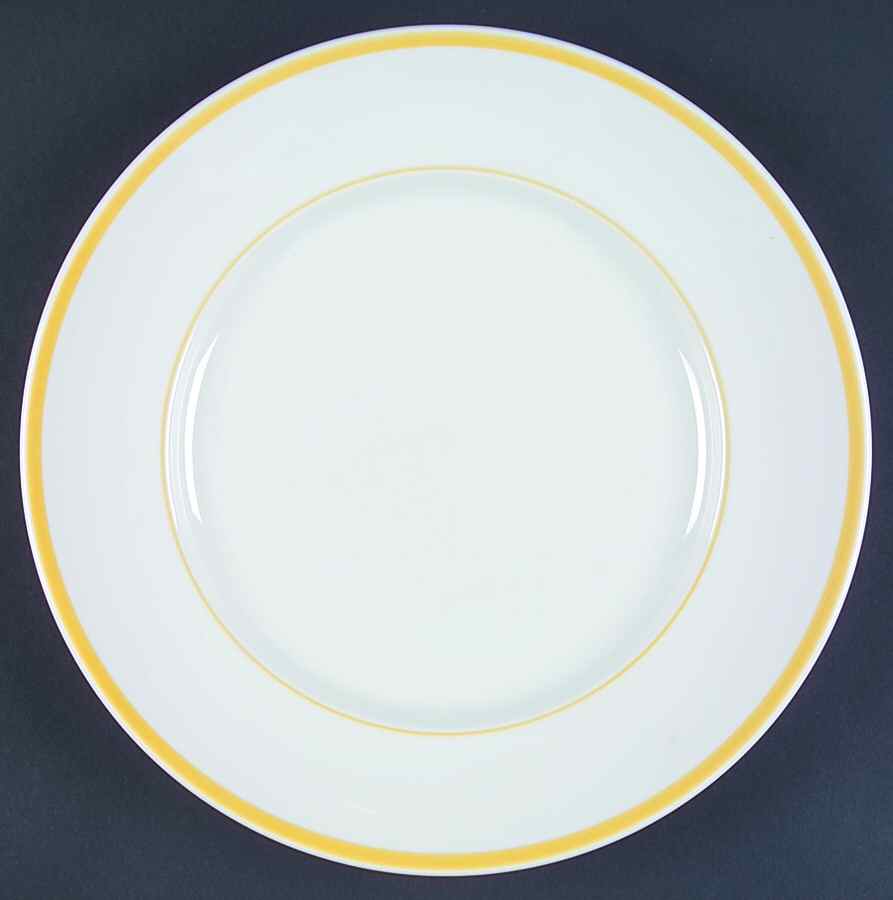 Brasserie Yellow (Band and Verge) 12" Chop Plate (Round Platter) by Williams-Sonoma-1