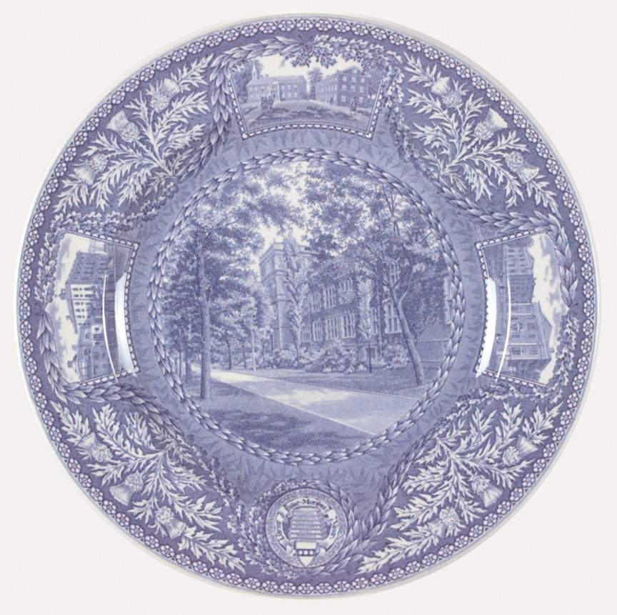 University of Pennsylvania Blue Dinner Plate by Wedgwood-1