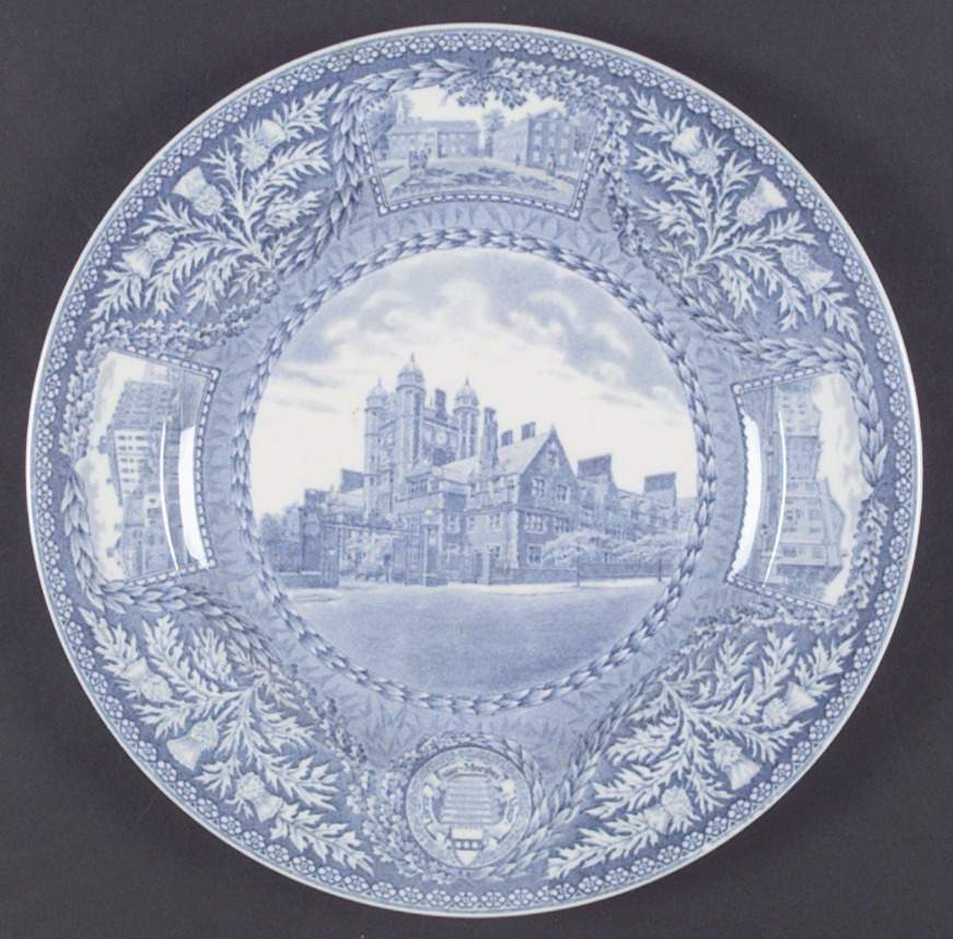 University of Pennsylvania Blue Dinner Plate by Wedgwood-1
