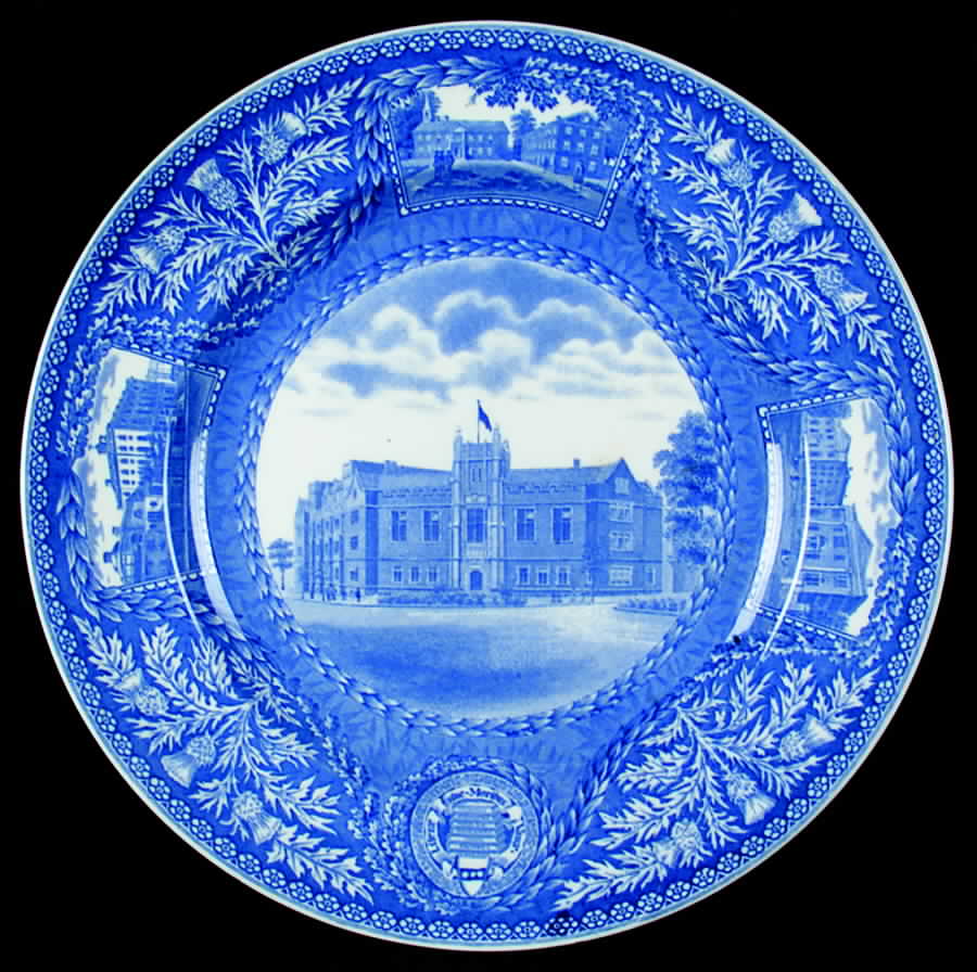 University of Pennsylvania Blue Dinner Plate by Wedgwood-1