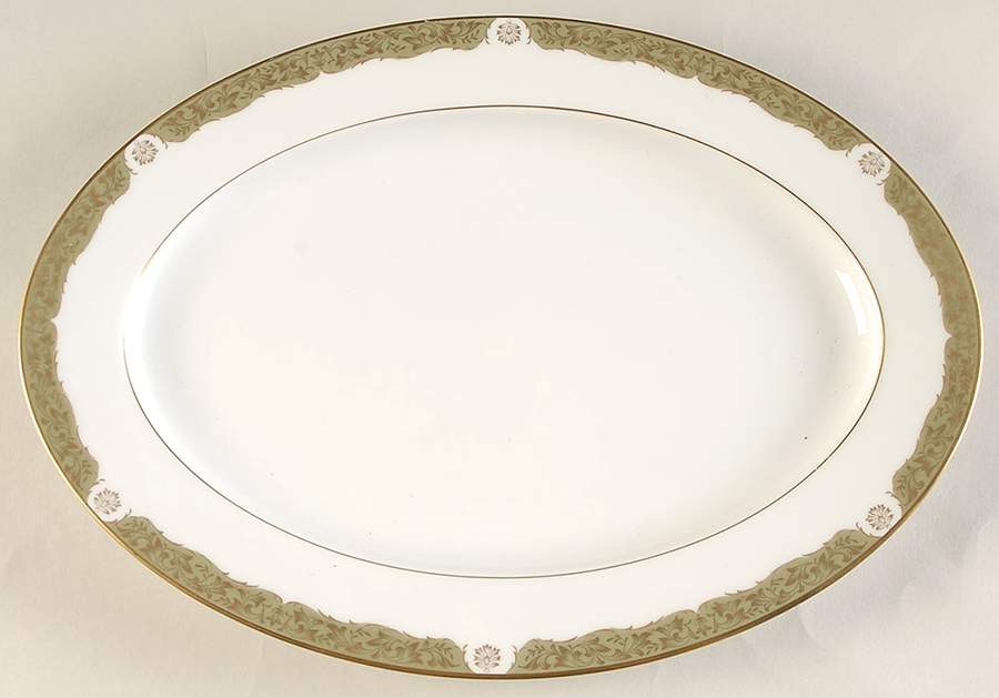 Monet 14" Oval Serving Platter by Wyndham-1