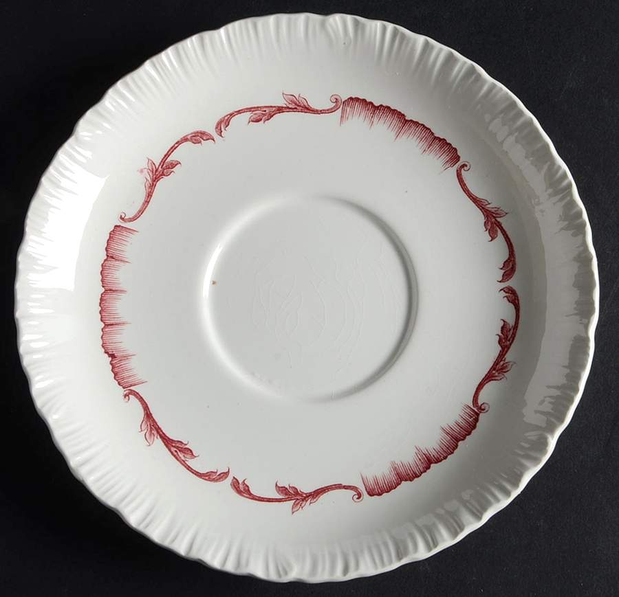 Salvator Red Saucer for Flat Cream Soup Bowl by Wedgwood-1