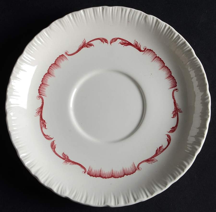Salvator Red Saucer for Flat Cream Soup Bowl by Wedgwood-1