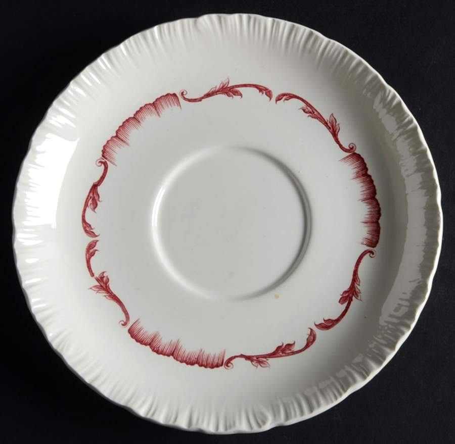 Salvator Red Saucer for Flat Cream Soup Bowl by Wedgwood-1