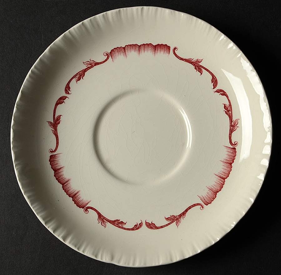 Salvator Red Saucer for Cream Soup Bowl by Wedgwood-1